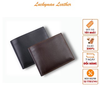 Ví nam cao cấp [Full Hộp] chuẩn da bò nappa, chất mềm dẻo thiết kế sang trọng lịch lãm đa năng BH 12 tháng