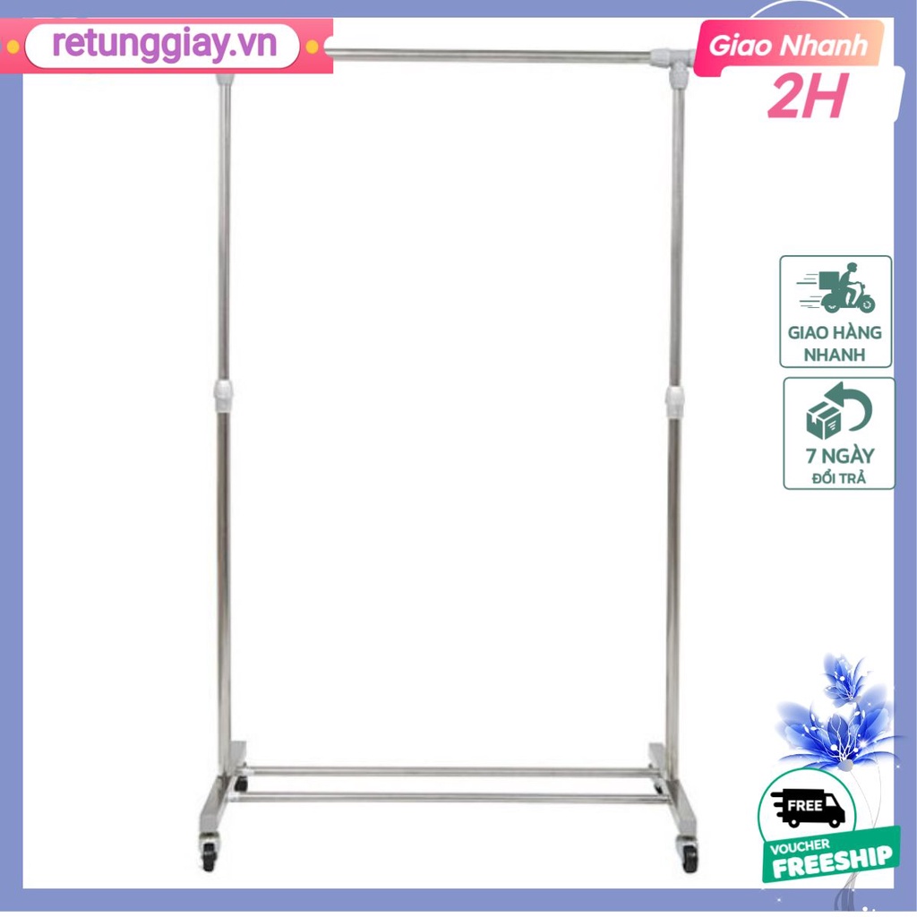 Giàn phơi inox đơn lắp ráp CB 1.55x1.4m