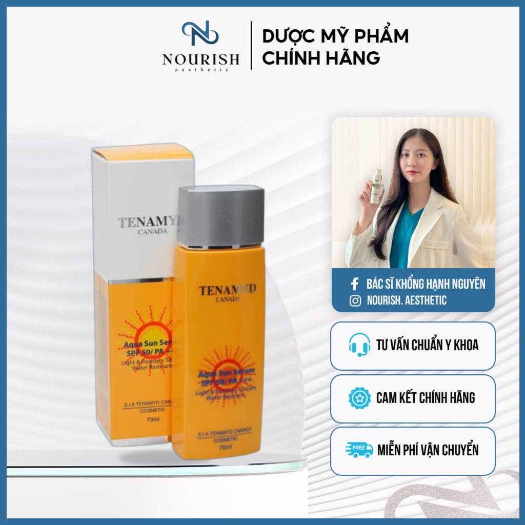 Tinh Chất Chống Nắng TENAMYD Aqua Sun Serum SPF50/PA+++ (70ml)