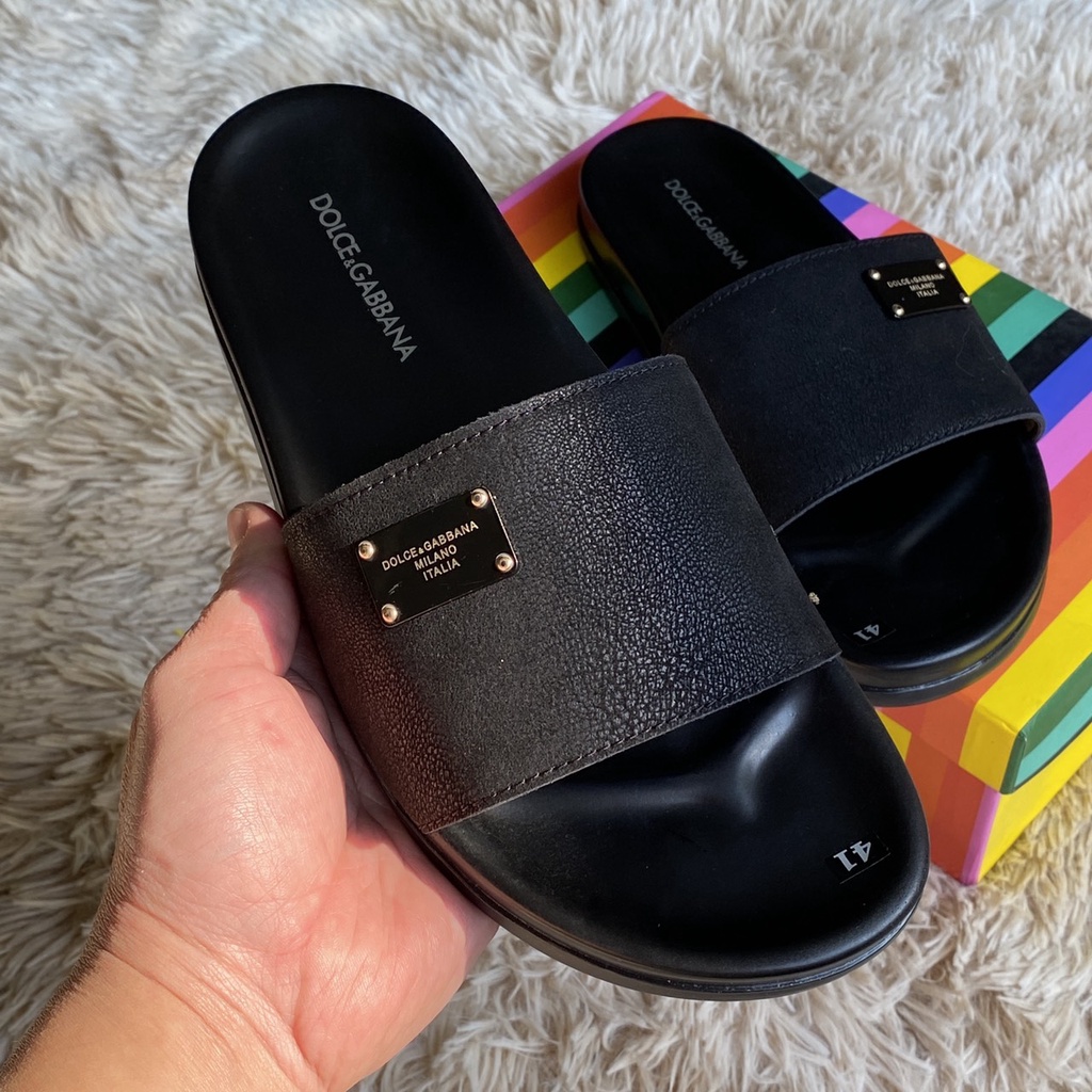 Dép nam quai ngang, dép DG quai da thời trang 2022