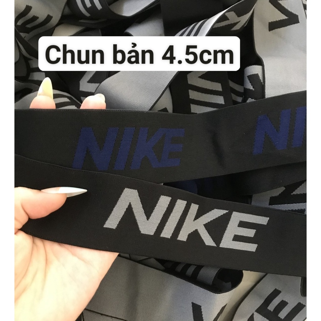 Chun bo quần áo xuất dư bản 4.5cm màu đen in chữ