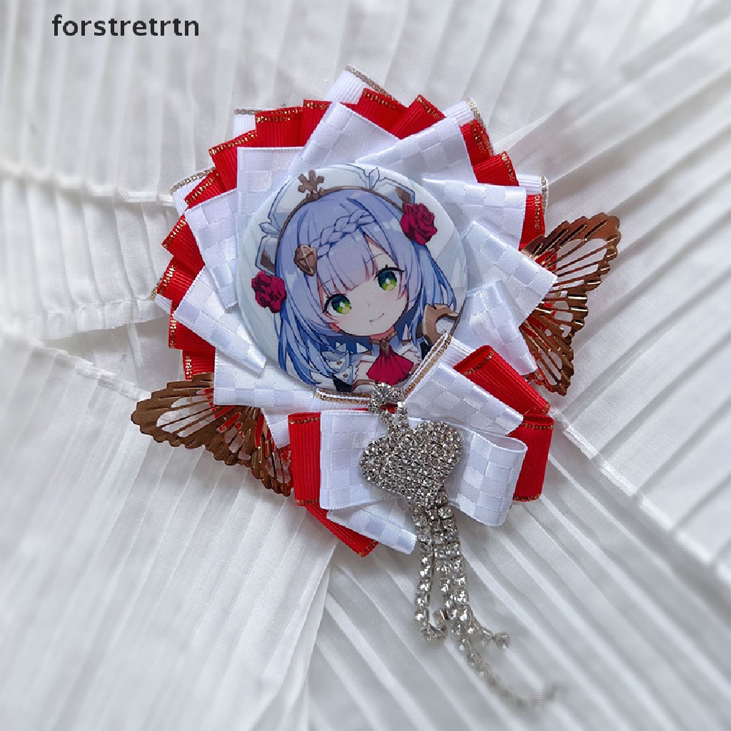 Forstretrtn Anime Badge Holder Sweet Retro Design Decoration Accessories Pins Brooch Lolita Flower Ribbon Backpack Badge Holder Base Tray EN