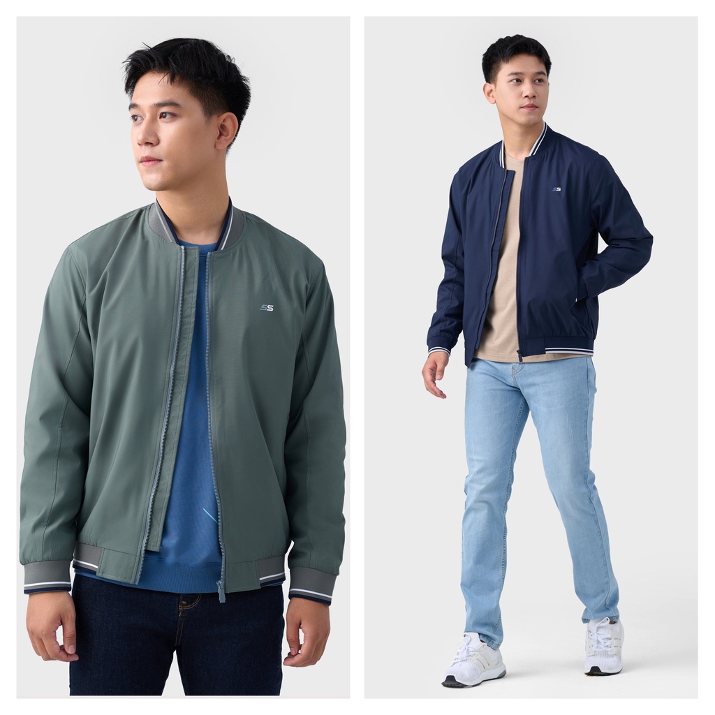 Áo Khoác Bomber Nam 5S Trượt Nước, Cản Gió, Thiết Kế Basic, Năng Động