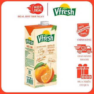 Nước Cam Ép Vfresh Necta 50% Hộp 1L từ nguồn trái cây tự nhiên