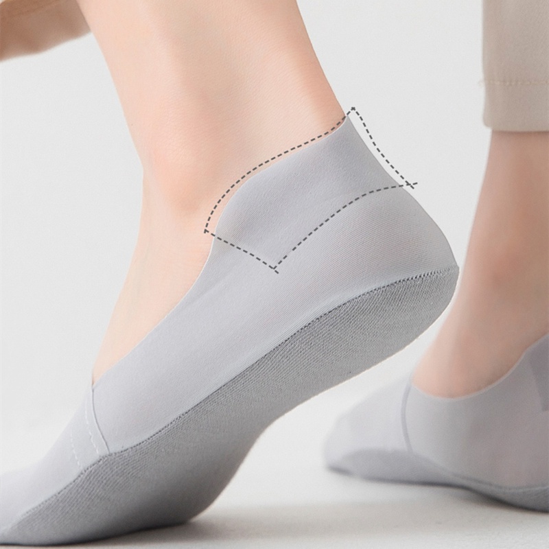 Vớ Thuyền Bằng Cotton Silicone Siêu Mỏng Thoáng Khí Chống Trượt Cho Nam Và Nữ JP5