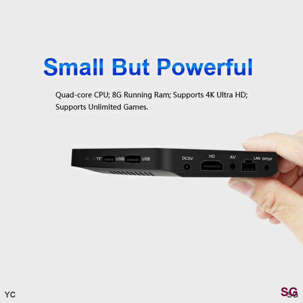 Tv Thông Minh Q96 mini Android 10.0 Amlogic S905L 2.4G WIFI 4K 8 + 128GB Và Phụ Kiện
