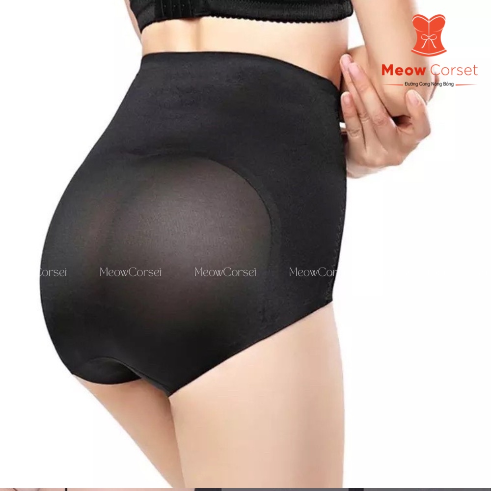 Quần gen bụng siết eo su lụa 8029 có thanh chống cuộn nâng mông [MEOW Corset]