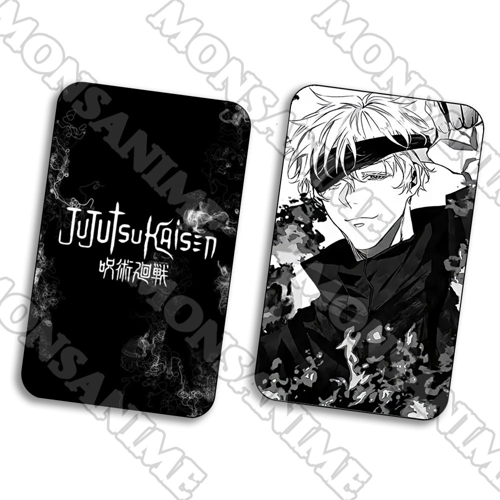 Ảnh card bo góc in hình JUJUTSU KAISEN Chú Thuật Hồi Chiến ver ĐEN TRẮNG 5*8cm anime chibi sưu tầm 1 tấm