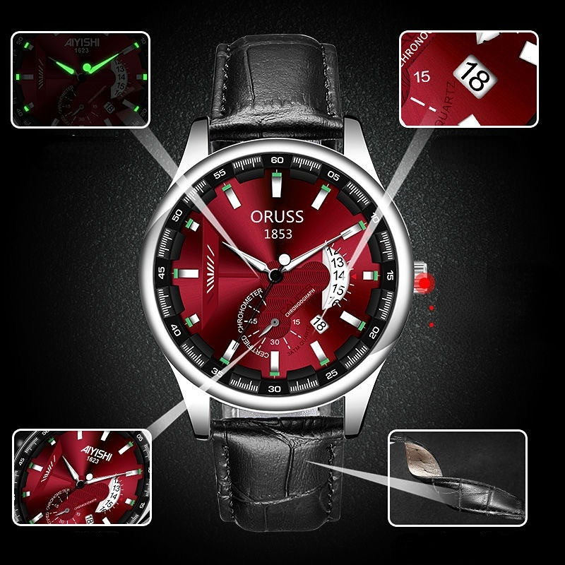 Đồng hồ nam dây thép đồng hồ nam chính hãng mặt kính sapphire chống xước lịch lãm sang trọng