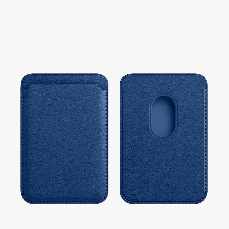 Ví hỗ trợ sạc không dây dùng cho iphone 14/ 13/ 12 series da đẹp có logo táo