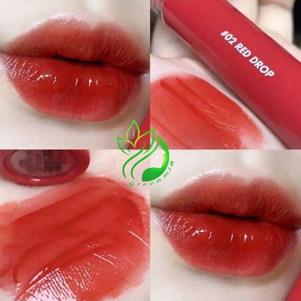 Son Romand Bóng Glasting Water Tint Màu 02 Red Drop Đỏ thẫm 5ML  ️