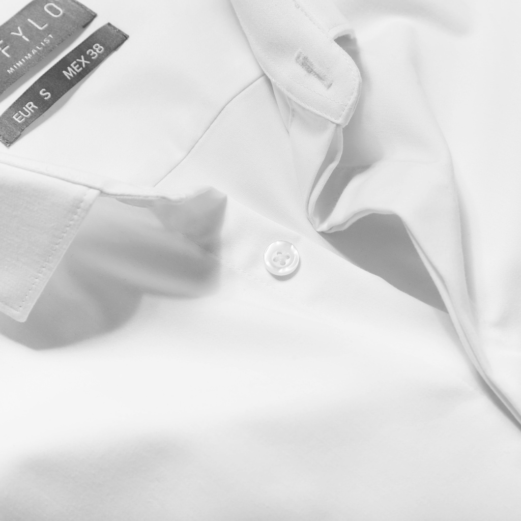 Áo Sơ Mi Nam Dài Tay Giấu Nẹp Chất Liệu Bamboo Cao Cấp Màu Trắng Vải Sợi Tre Chống Nhăn Tốt Form Slimfit