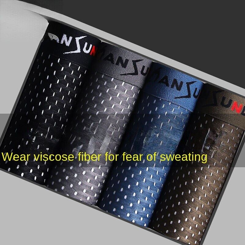 Quần Lót Boxer Dạng Lưới Mỏng Thoáng Khí Thời Trang Mùa Hè Cho Nam