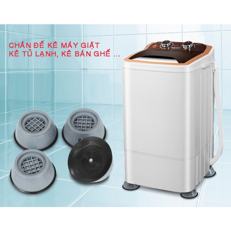Bộ 4 đế nhựa kê chân máy giặt, kê chân tủ lạnh chống rung lắc và ấm ướt.