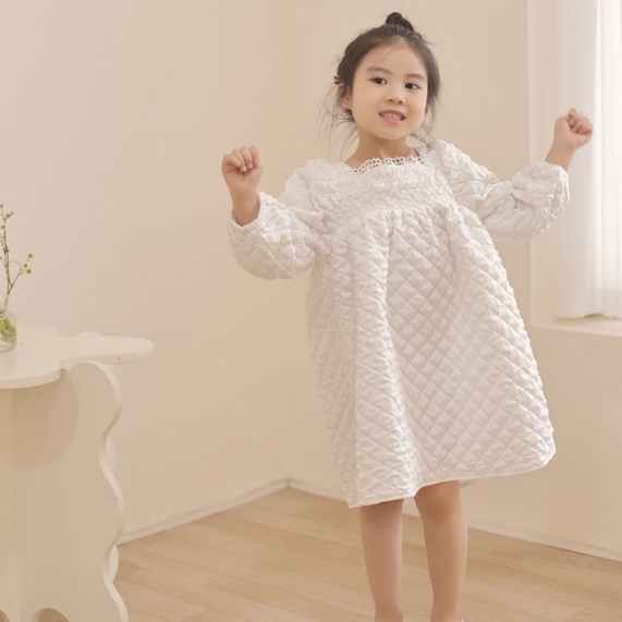 Váy bé gái Sora.bébé Jaimin Dress dáng babydoll chất liệu xốp cao cấp bồng bềnh