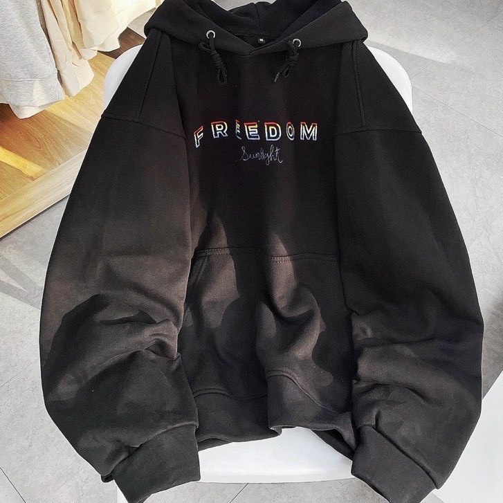 Áo khác Hoodie Sun hai màu kem, đen nam nữ vải dày dặn unisex ulzzang