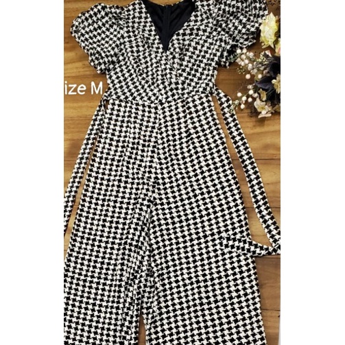 Jumpsuits dài cổ V đắp chéo