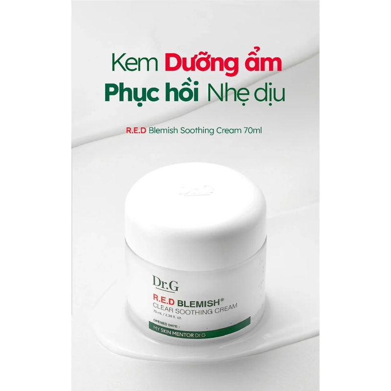 Kem Dưỡng Ẩm Cho Da Mụn Dr.G R.E.D Blemish Clear Soothing Cream 30ml/70ml