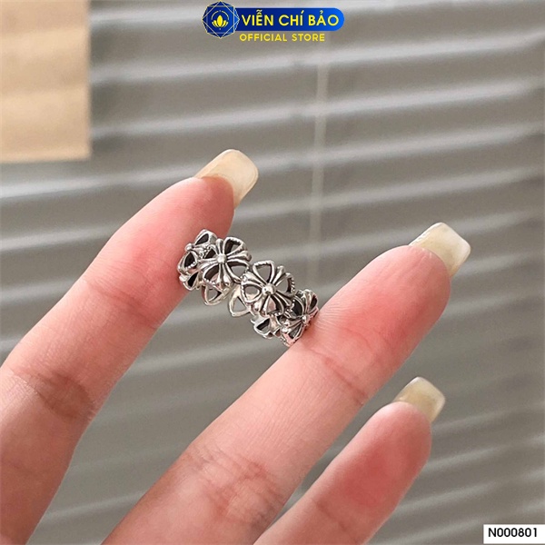 Nhẫn hoa Iris đơn giản chất liệu bạc Thái 925 thời trang phụ kiện trang sức nữ Viễn Chí Bảo N000801