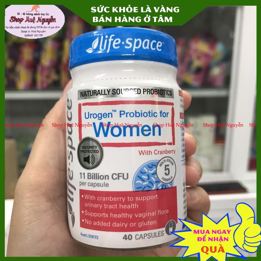 Men vi sinh cho phụ nữ Life Space Urogen Probiotic For Women 40 viên - 60 viên, giúp cân bằng âm đạo và đường tiết niệu