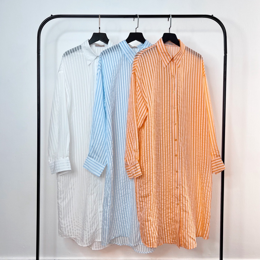 Đầm sơmi sọc dáng dài | Sala Dress | Secodee