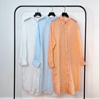 Đầm sơmi sọc dáng dài | Sala Dress | Secodee