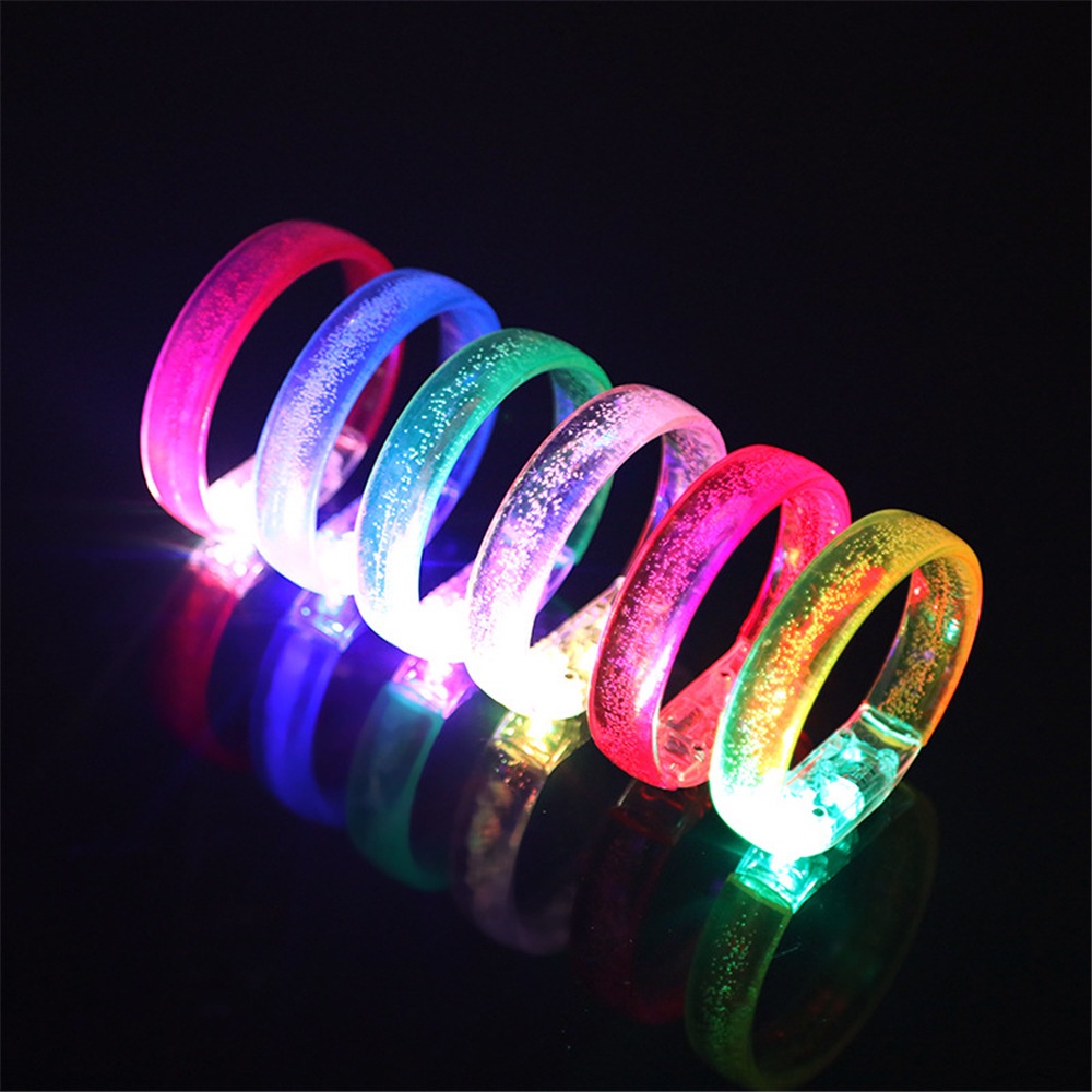 Vòng Đeo Tay Điện Tử Bằng Acrylic Có Đèn LED Phát Sáng Nhiều Màu Sắc Dễ Thương Cho Bé