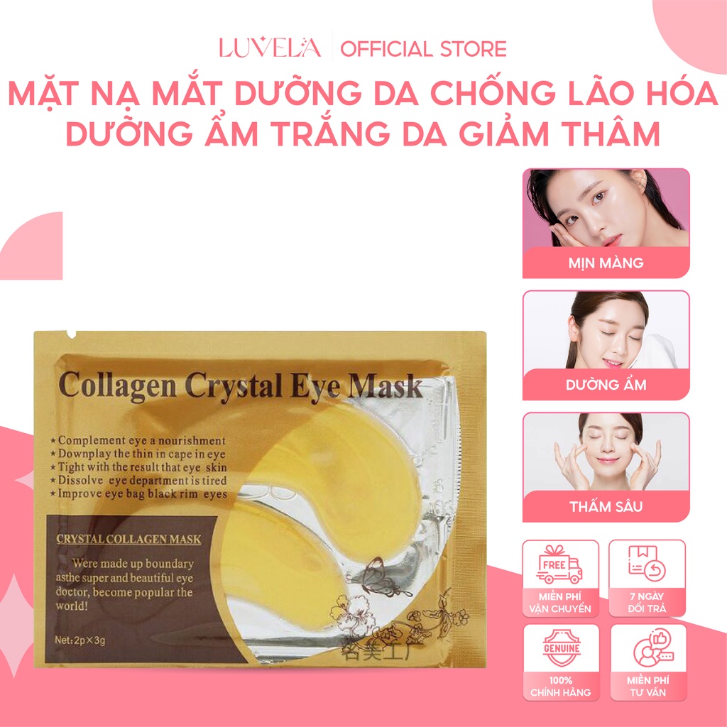 Mặt Nạ Mắt Dưỡng Da Chống Lão Hóa Dưỡng Ẩm Trắng Da Giảm Thâm Luvela Mn06