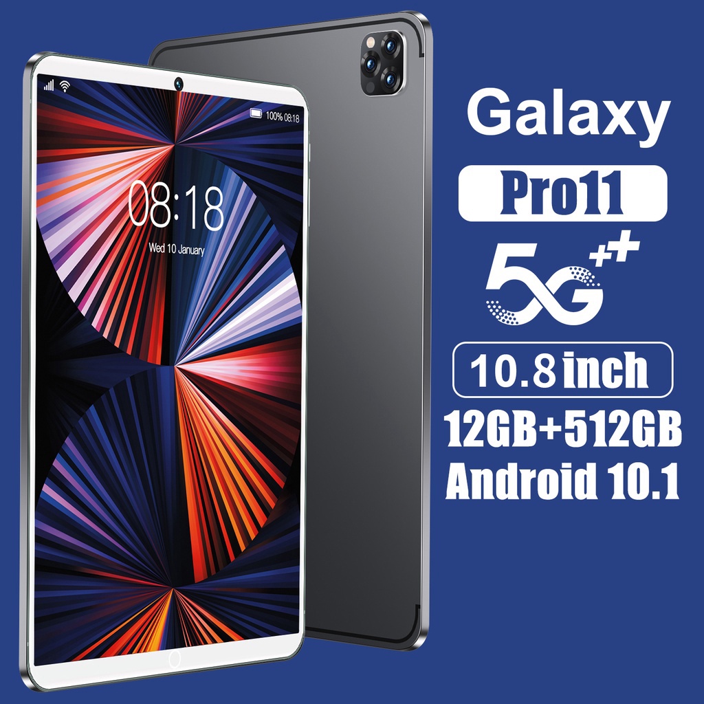 Máy tính bảng Bản gốc Galaxy New Tab 12GB+512GB Android 10.8inch Màn hình lớn Wifi 5G Máy tính bảng chơi game giá rẻ