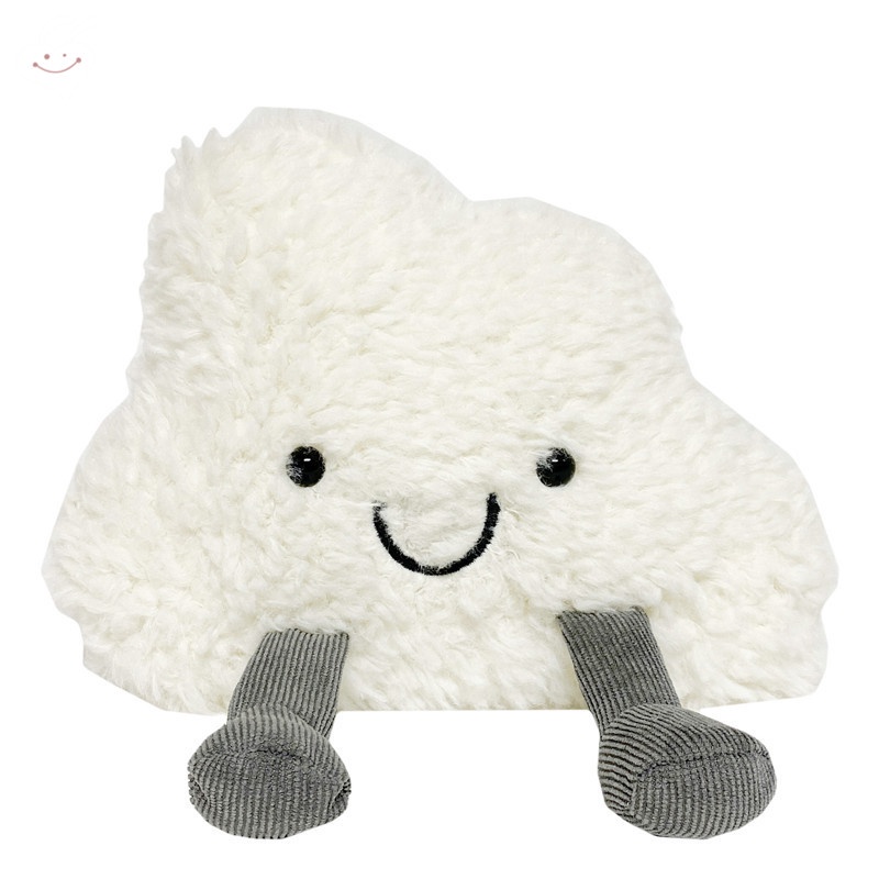 Túi Xách Đeo Vai Mini Hình Đám Mây Hoạt Hình Phủ Lông Nhung Mềm Mại Phong Cách Nhật Bản Đáng Yêu Dành