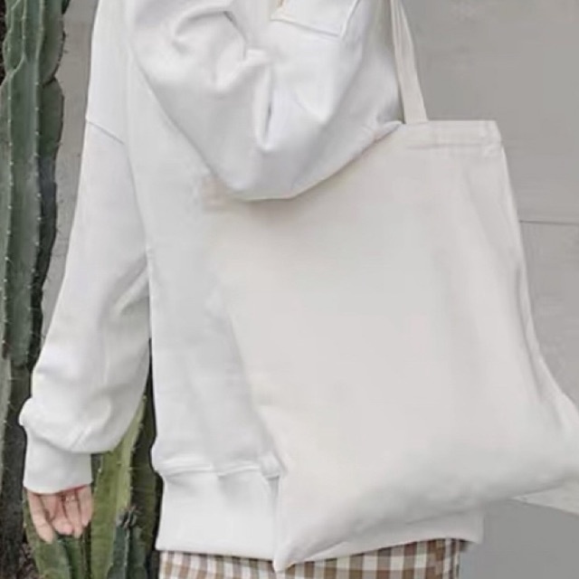 Túi vải bố , Túi canvas trơn không khoá kéo kích thước lớn 35x36 cm đựng laptop văn phòng phẩm