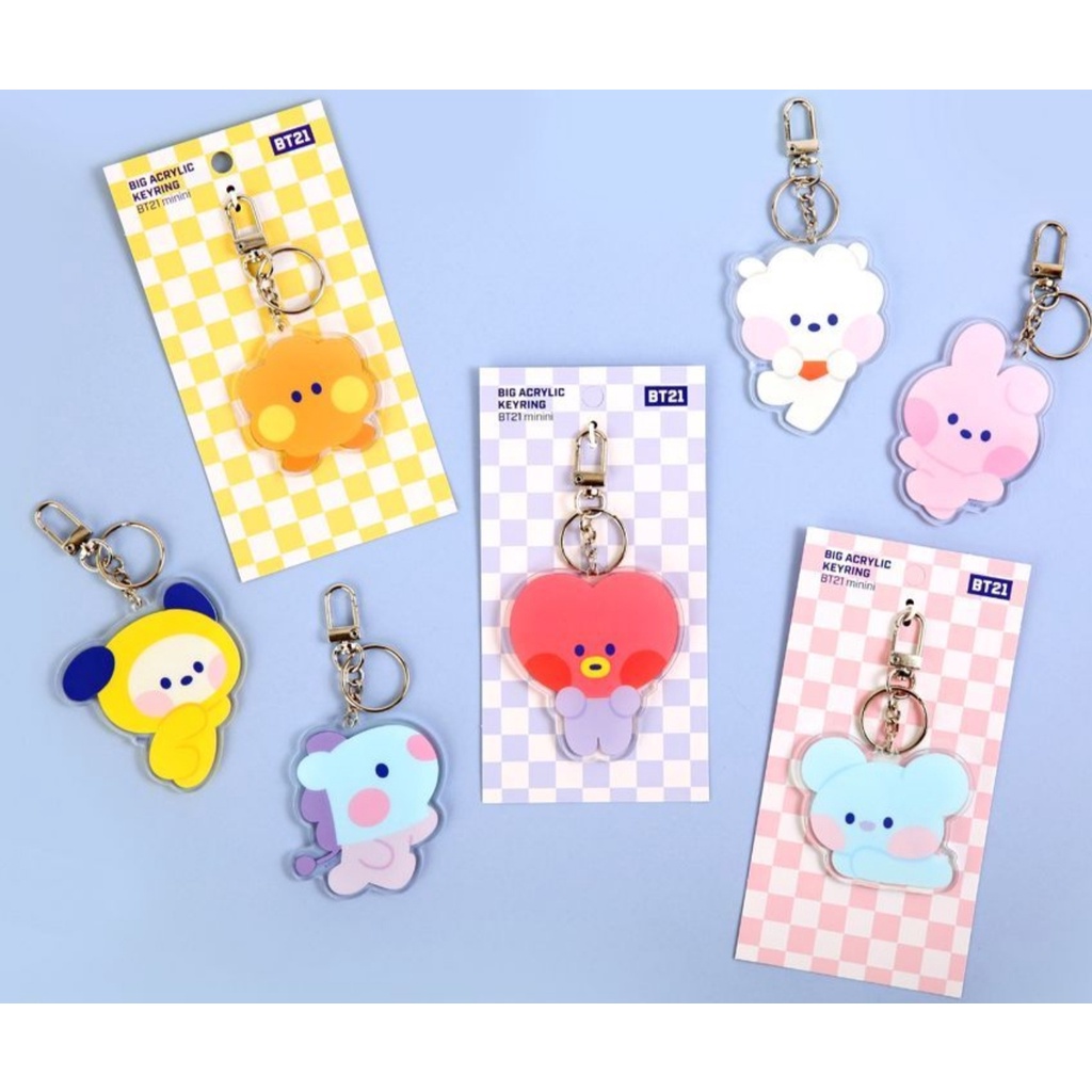 [BT21] Móc Khóa Acrylic Lớn - Minini BTS RJ Chimmy Cooky Tata Koya Shooky Mang