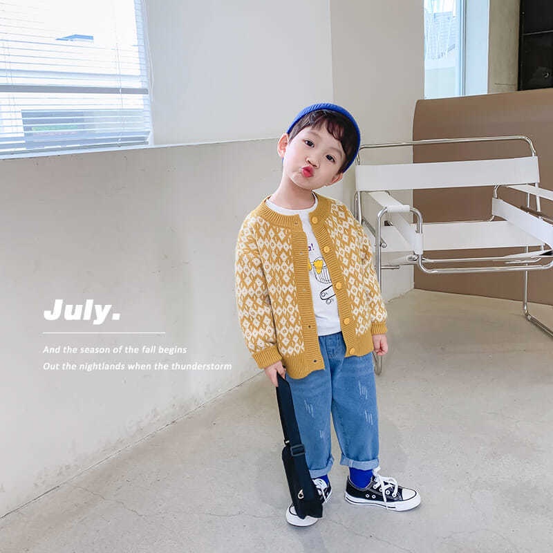 Áo khoác cardigan IQ ANGEL dệt kim phong cách Hàn Quốc thời trang xuân thu cho bé gái