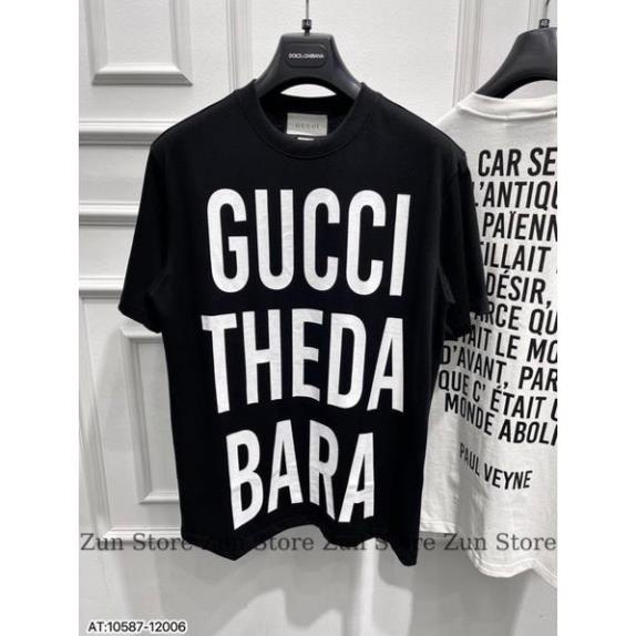 Áo Phông Nam Nữ Gucci Bara In Chữ Ngực . Áo Cộc Tay Phom Ulisex Tay Lỡ Nam Nữ From Rộng [Fashion.369]