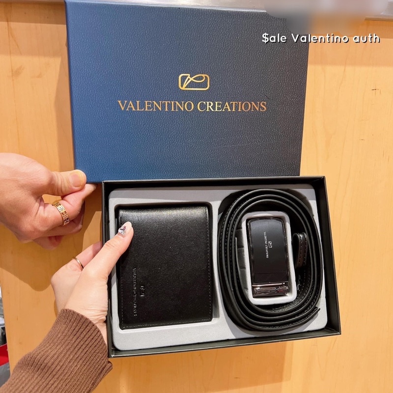 Sét ví nịt Valentino Creations auth sale