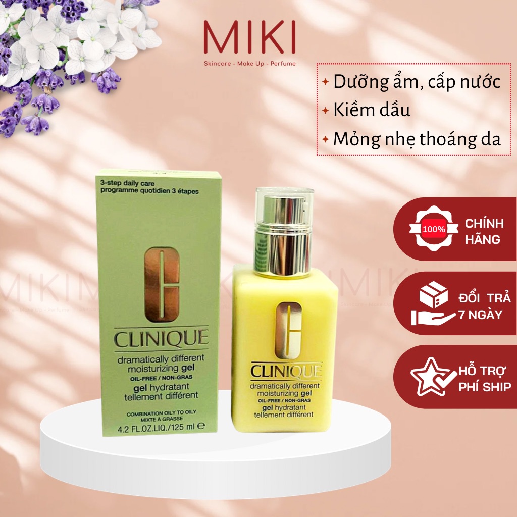 Kem Dưỡng Ẩm Cliniqui Different Moisturizin Gel 125ml cấp ẩm dưỡng ẩm chống lão hóa cho da dầu