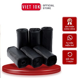 Túi rác, túi đựng rác tự phân hủy sinh học - màu đen - 3 cuộn 1kg