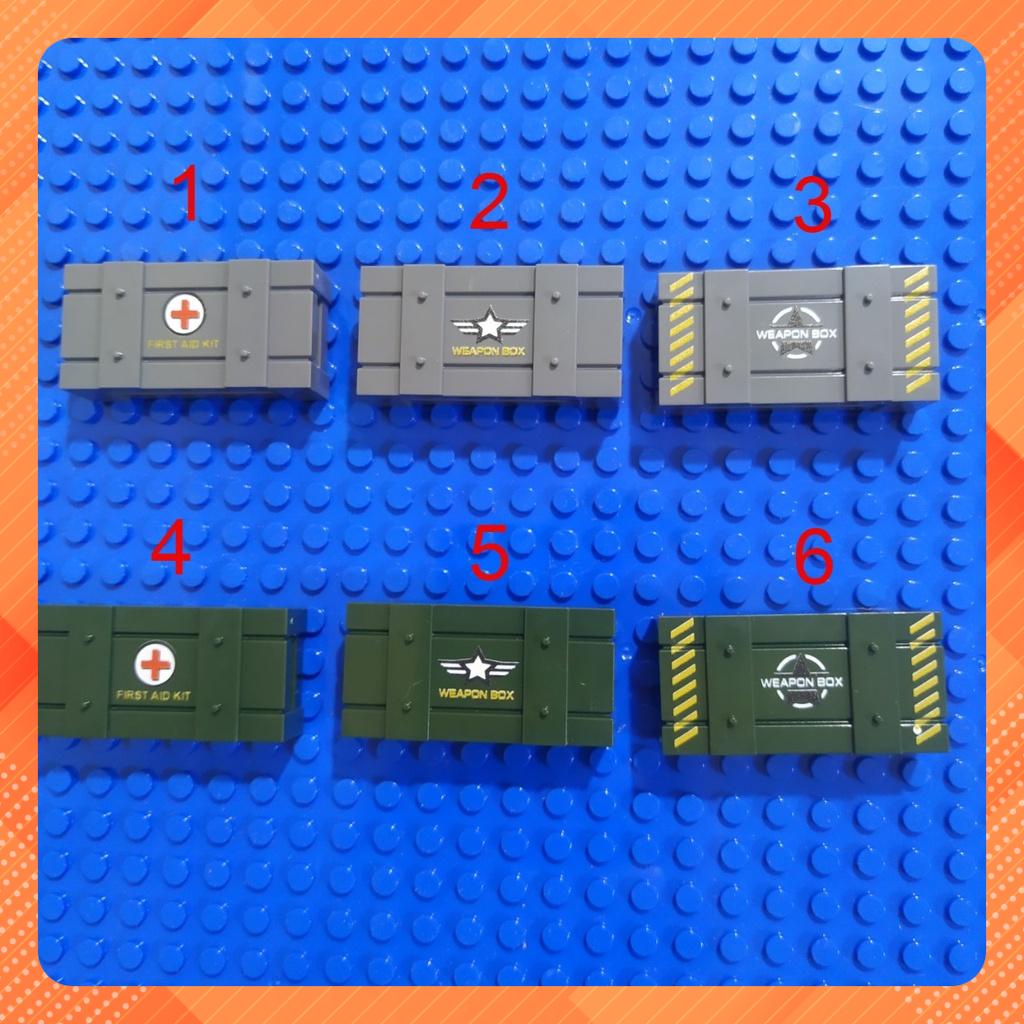 Đồ Chơi Một Phụ Kiện Hòm Vũ Khí Trang Bị Cho Lính NO.058 Với Nhiều Màu Sắc Khác Nhau - Phụ Kiện MOC Army