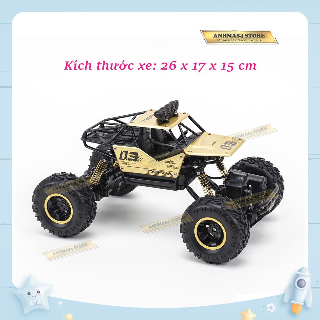 Đồ chơi Xe địa hình điều khiển từ xa ROCK CRAWLER - Vỏ sắt, pin sạc, tốc độ cao, bền bỉ chắc chắn (tỷ lệ 1:16)
