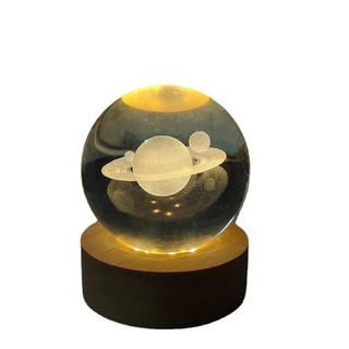 Đèn Ngủ 3D Quả Cầu Pha Lê Phát Sáng