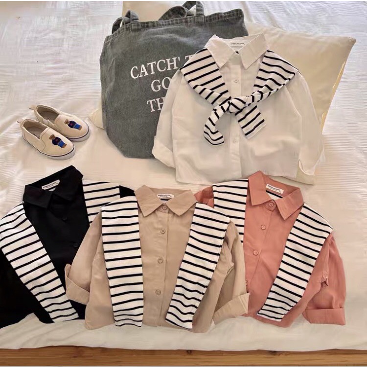 Áo Sơ Mi Korean Trẻ Em Cho Bé Trai Và Bé Gái Phong Cách Độc Lạ Chất Liệu Vải Đũi Thoáng Mát Chaarlie.store
