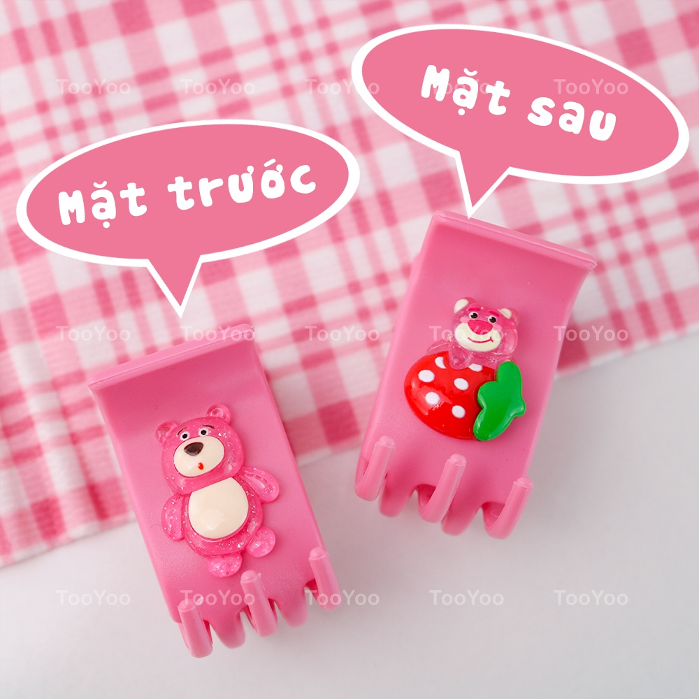 Kẹp tóc càng cua 5 răng Gấu Dâu Lotso dễ thương cute TY0331