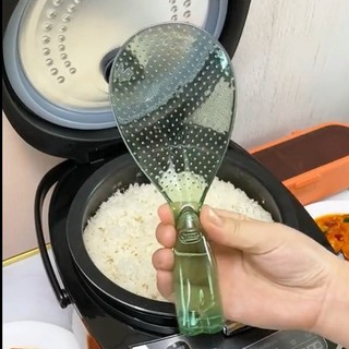 Muỗng Xới Cơm Điện Dọc Dày Dặn Không Dính 3 Màu Lựa Chọn