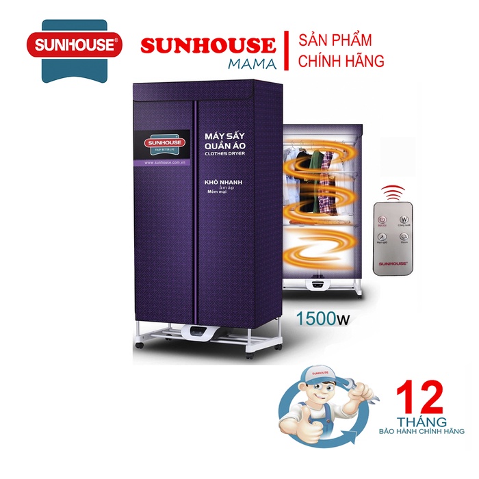 Tủ Sấy Quần Áo Sunhouse SHD2707 Bảo Hành 12 Tháng Hỗ Trợ Diệt Khuẩn Và Bảo Vệ Sức Khỏe