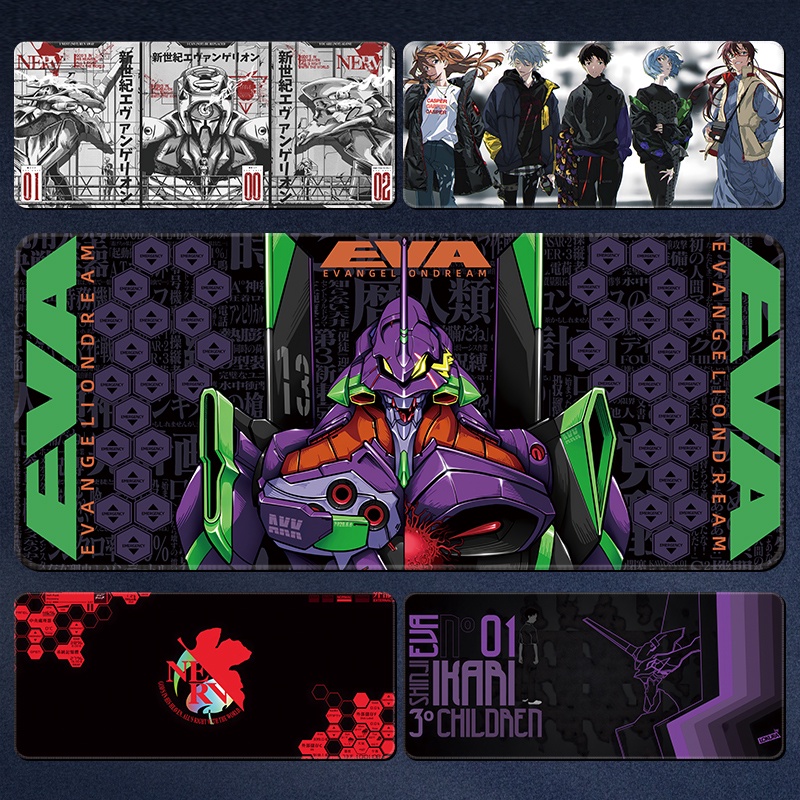 EVA Mouse Pad Neon Genesis Evangelion Laptop keyboard pad EVANGELION-01 anime gaming mecha-Animation Asuka Langley Soryu new Ayanami Rei table pad Ikari Shinji Cool custom non-slip rubber upholstery personality