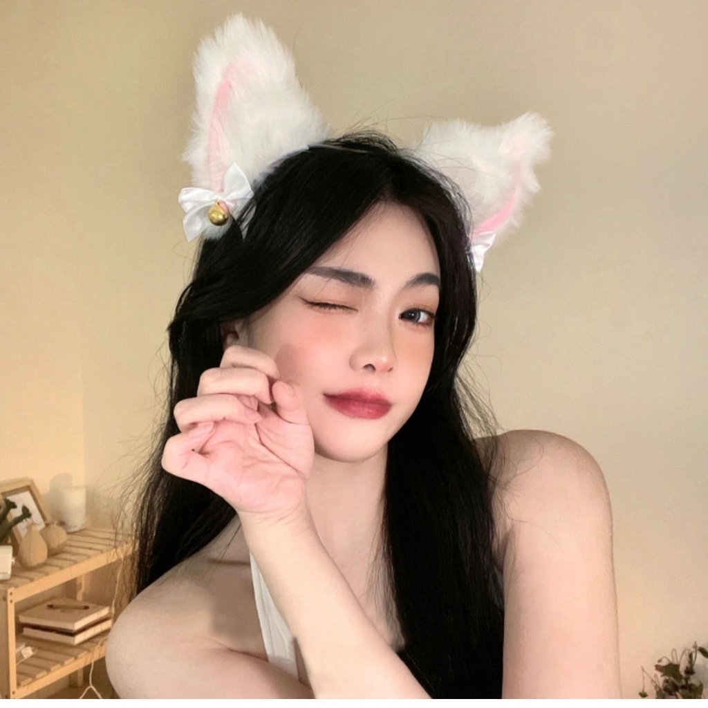 Tai Mèo Cáo Cosplay Sexy, Băng đô Tai Mèo Phụ kiện Cosplay có chuông