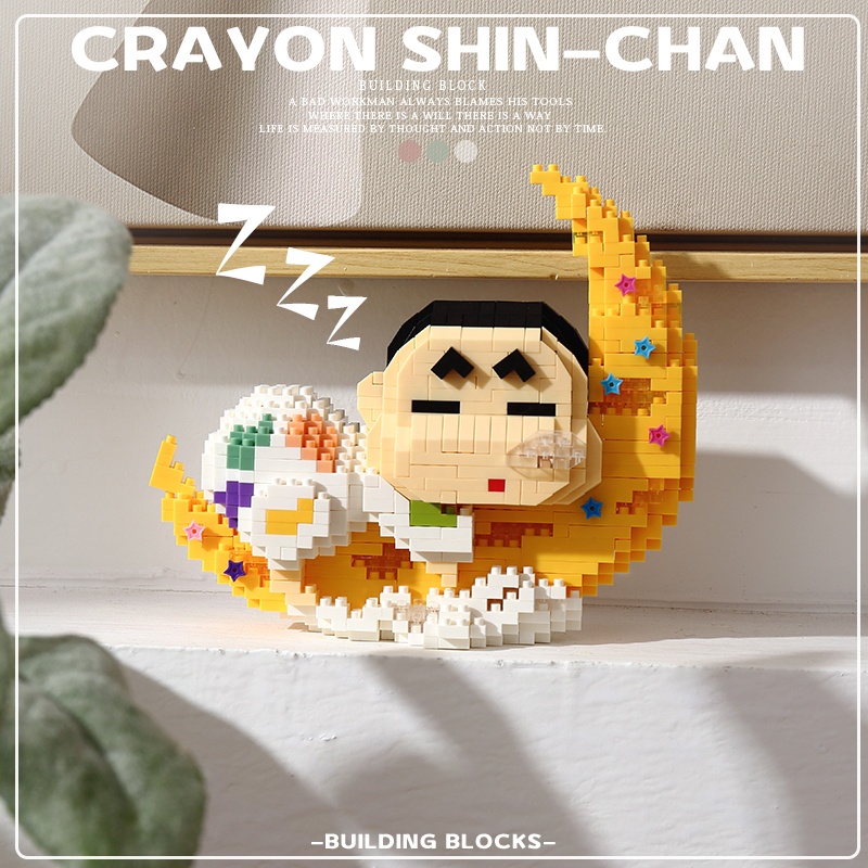 Mô hình lắp ráp Hoạt Hình Crayon Shin đáng yêu Trang Trí Để Bàn