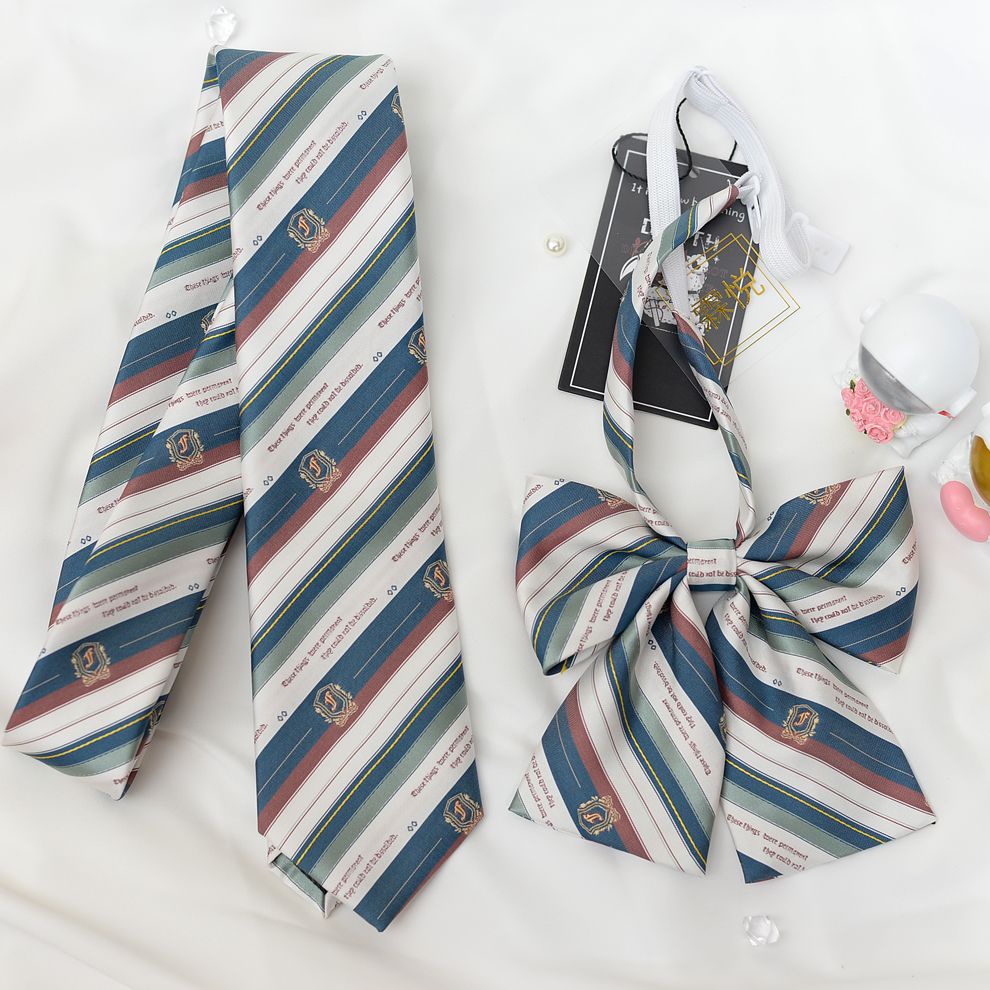 Cà Vạt Đồng Phục Vải Jacquard JK / DK Phong Cách Preppy Thủ Công Cho Nam Và Nữ