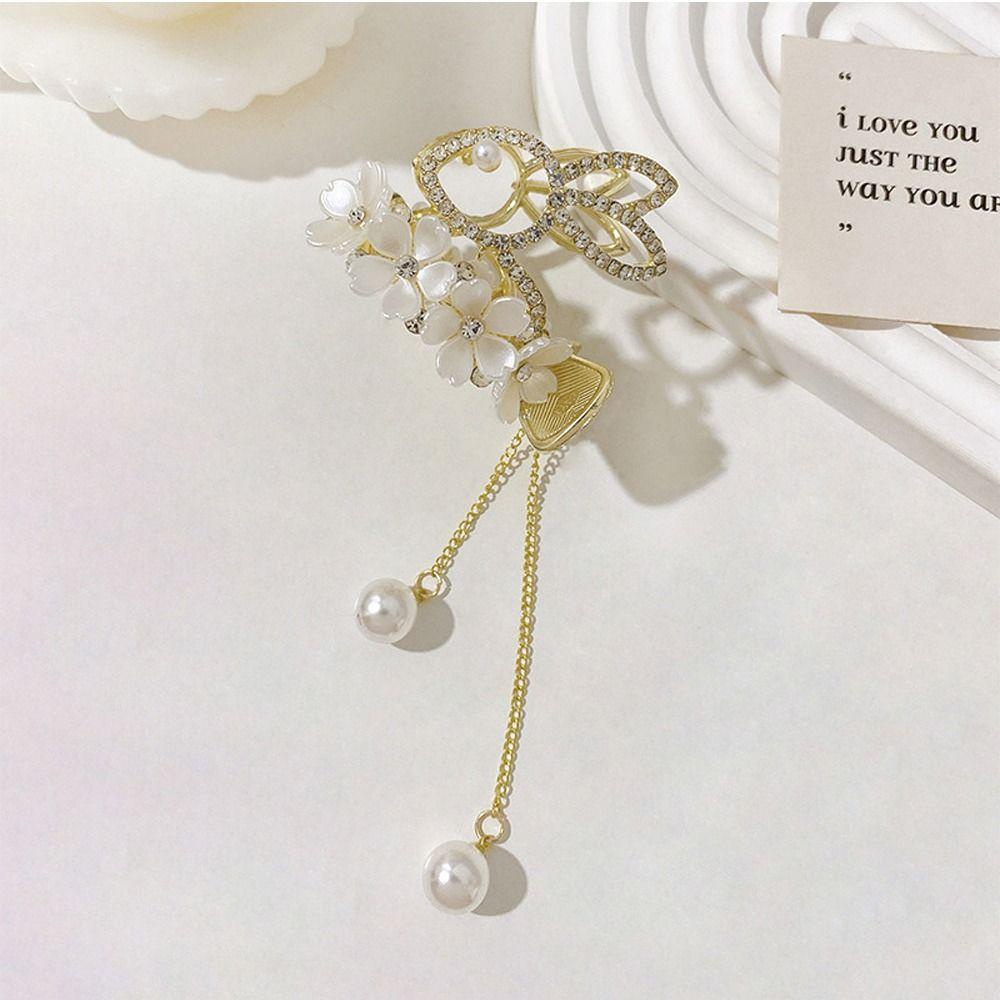 ANEMONE Kẹp Tóc Hình Cá Mập Đính Đá Phong Cách Hàn Quốc Cho Nữ