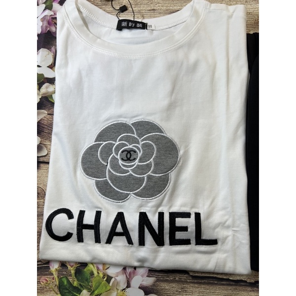 SÉT BỘ THỂ THAO NỮ  THUN COTTON ÁO PHOM RỘNG THÊU HOA VÀ CHỮ CHANE.L